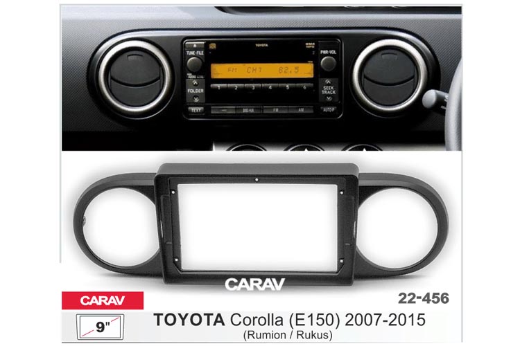 CARAV 22-456  2 DIN Переходная рамка для магнитолы для TOYOTA Corolla (E150) 2007-2015 (Rumion   Ruk
