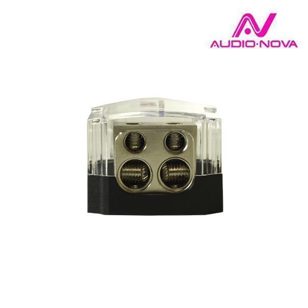 AUDIO NOVA DB14S  Распределитель питания. Вход 1х0Ga (до 54мм²) -Выход 2х4Ga (2х20мм²) + 2x8GA (2x10 (2)