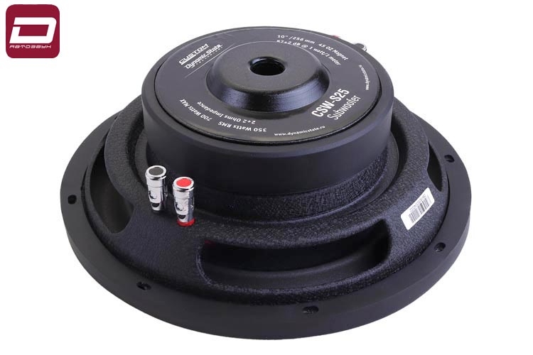 Dynamic State CUSTOM CSW-S25  плоский сабвуфер 10_ _ 256 mm, штука, Min_RMS_max_ 160_350_700 Вт, 2+2 (4)