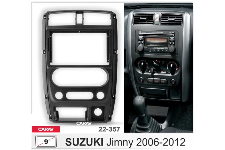 CARAV 22-357   9  монтажная рамка для SUZUKI Jimny 2004-2018 ( черный)